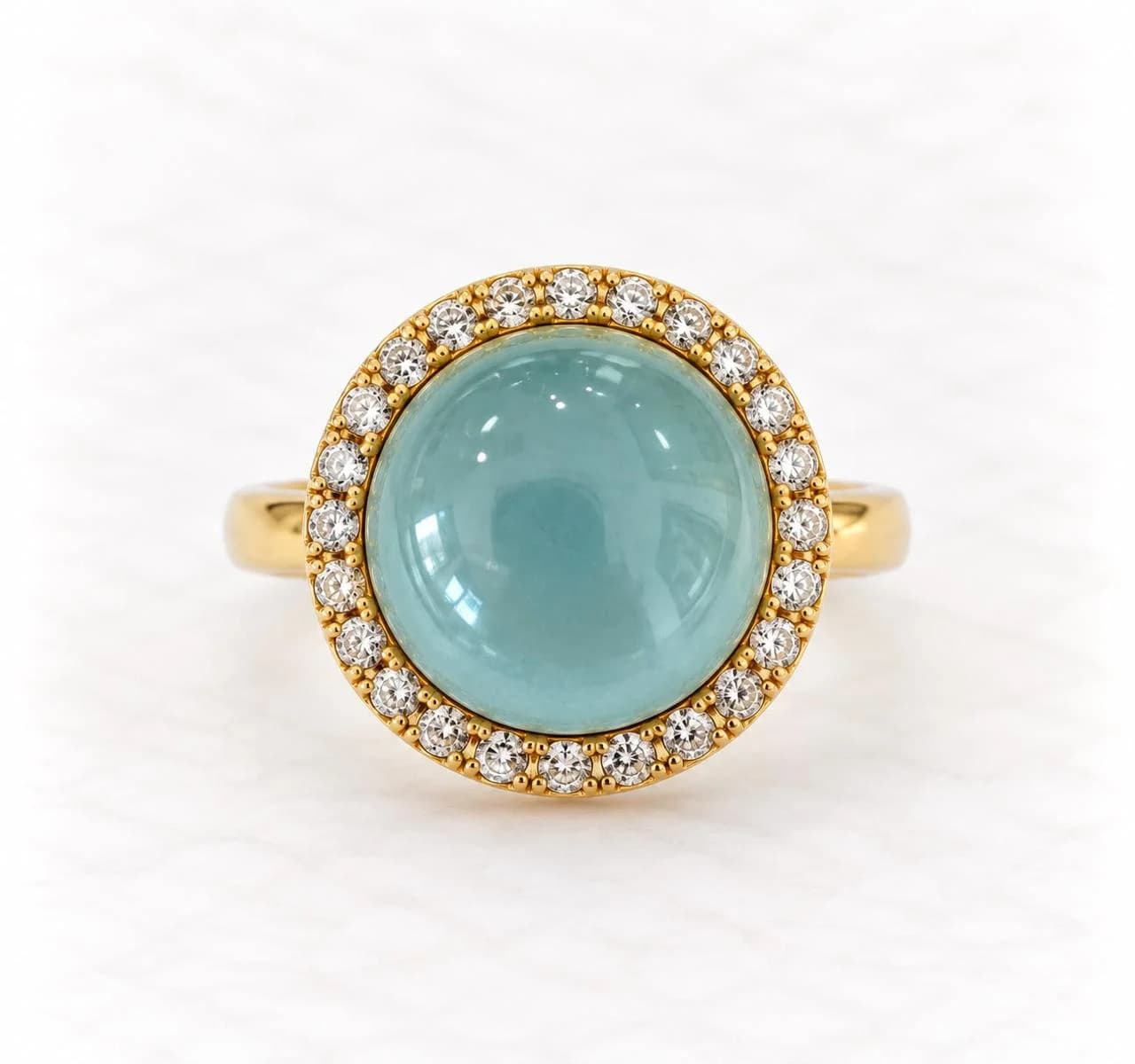 The Aqua Cabochon Ring