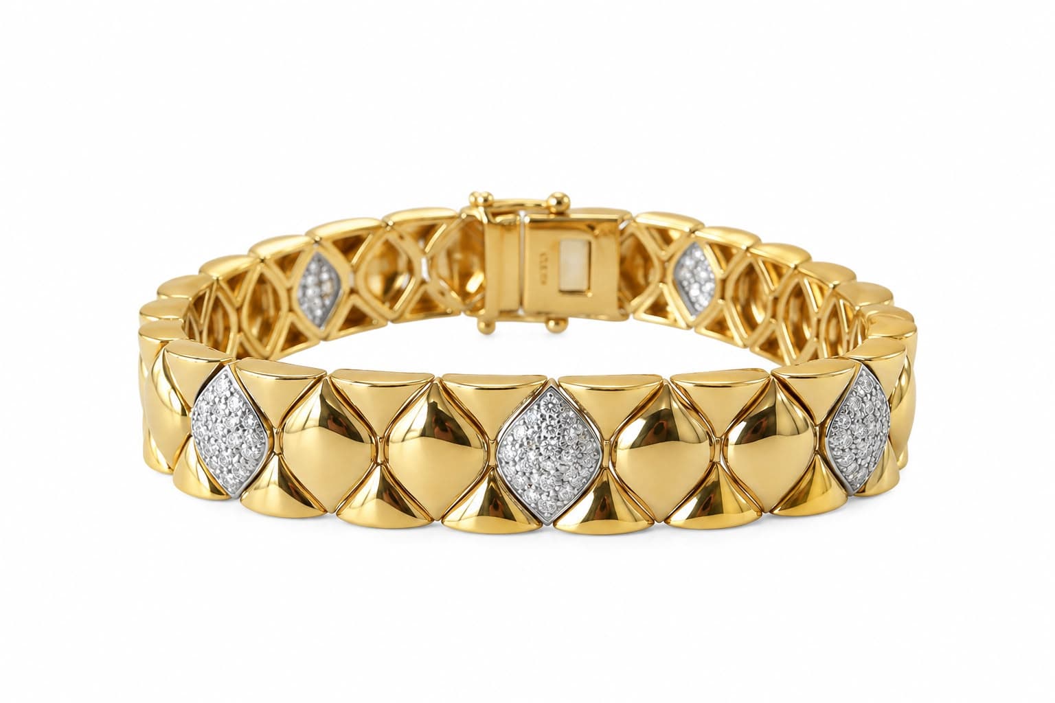 18K Yellow Gold Diamond Bracelet — view 1