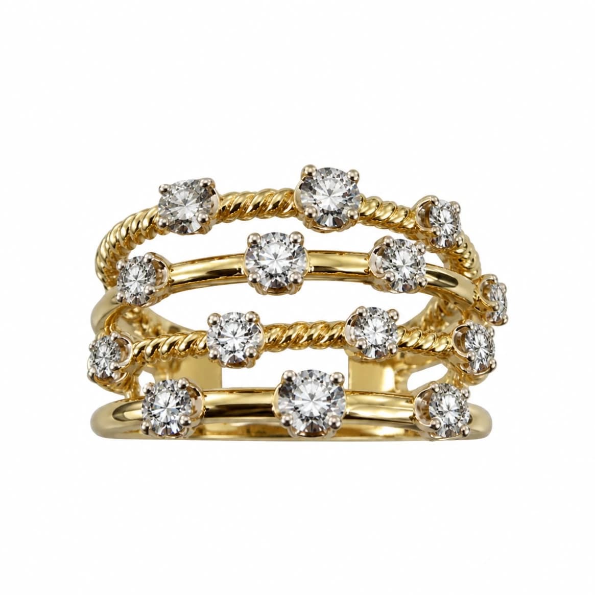 14K Yellow Gold Diamond Ring