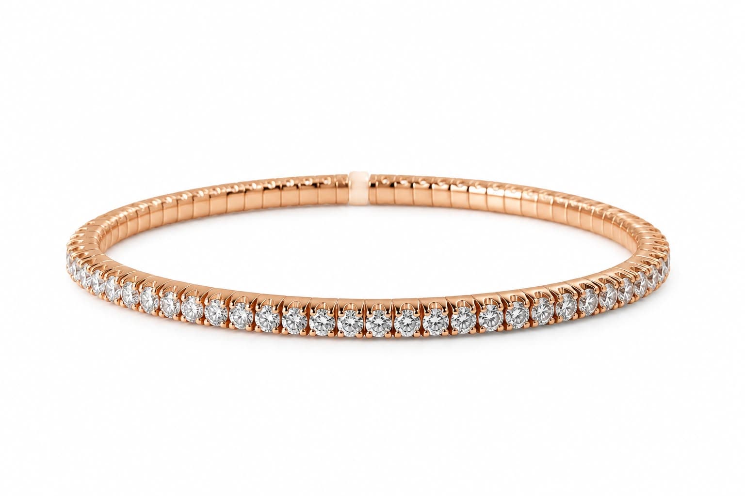 14K Yellow Gold Diamond Bangle